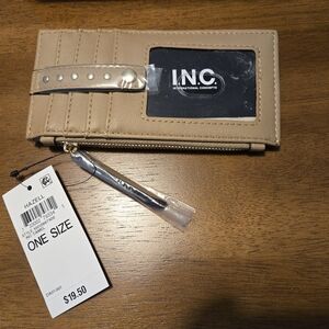 Camel Leather Wallet, Zippered